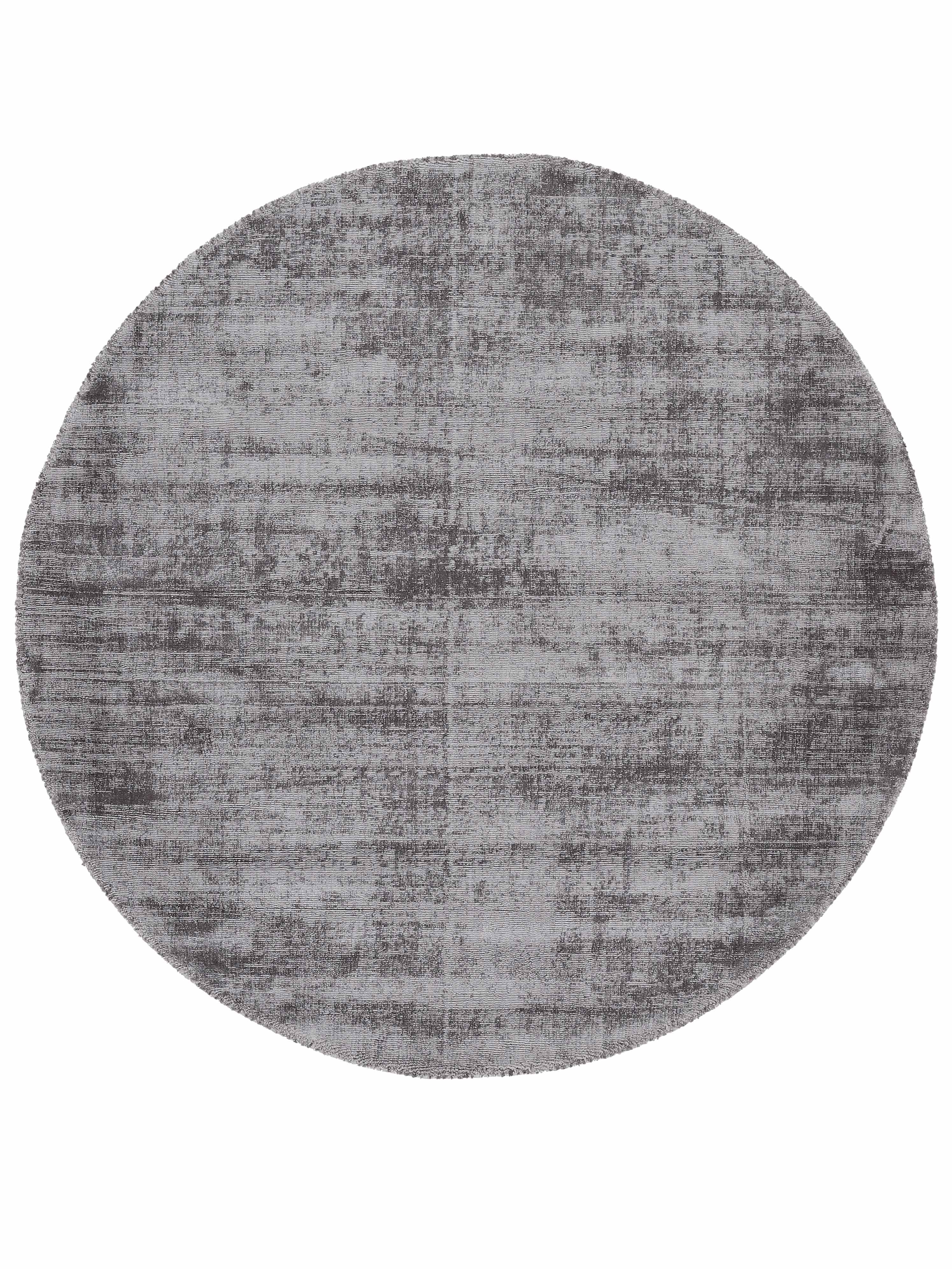 Viskoseteppich Rund Ava Hellgrau in hellgrau aus viskose