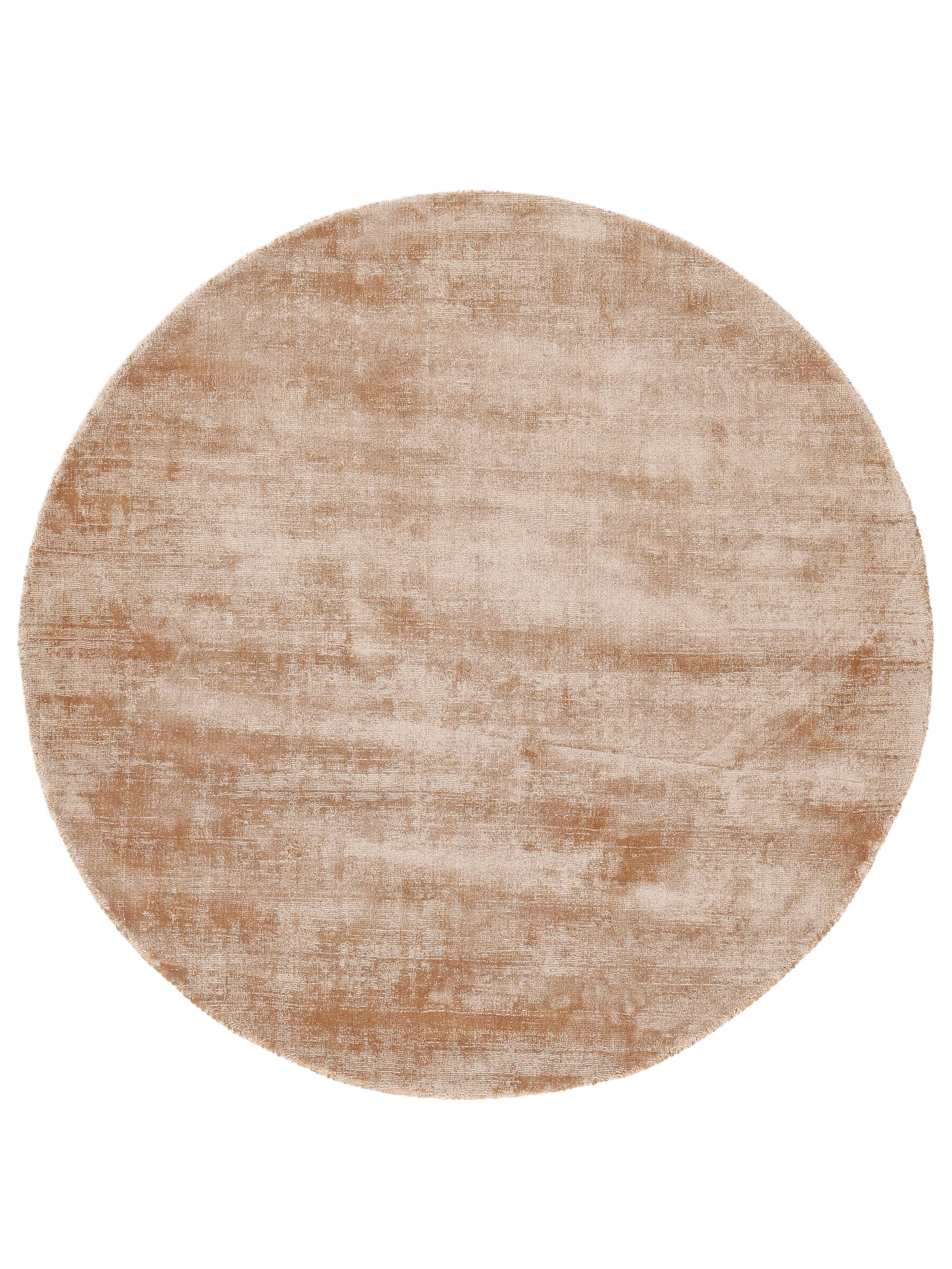 Viskoseteppich Rund Ava Beige in beige aus viskose
