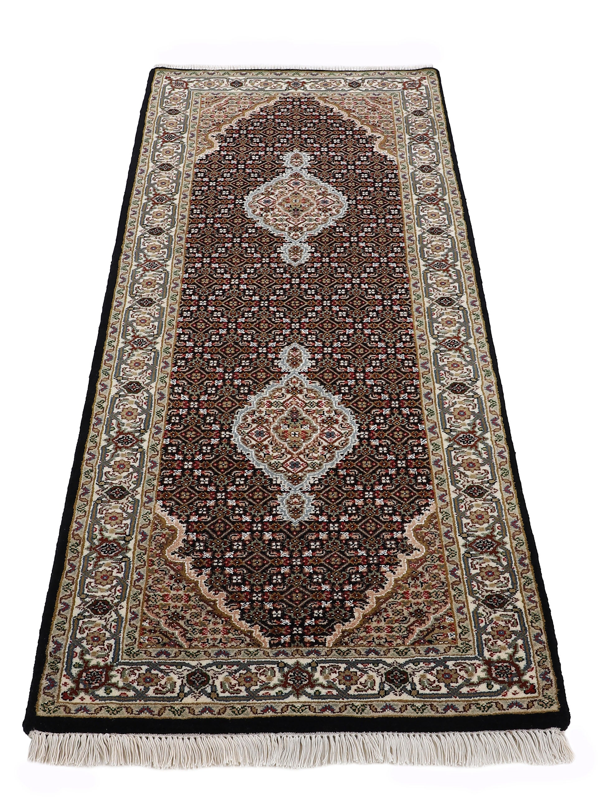 Tabriz Mahi Läufer Teppich