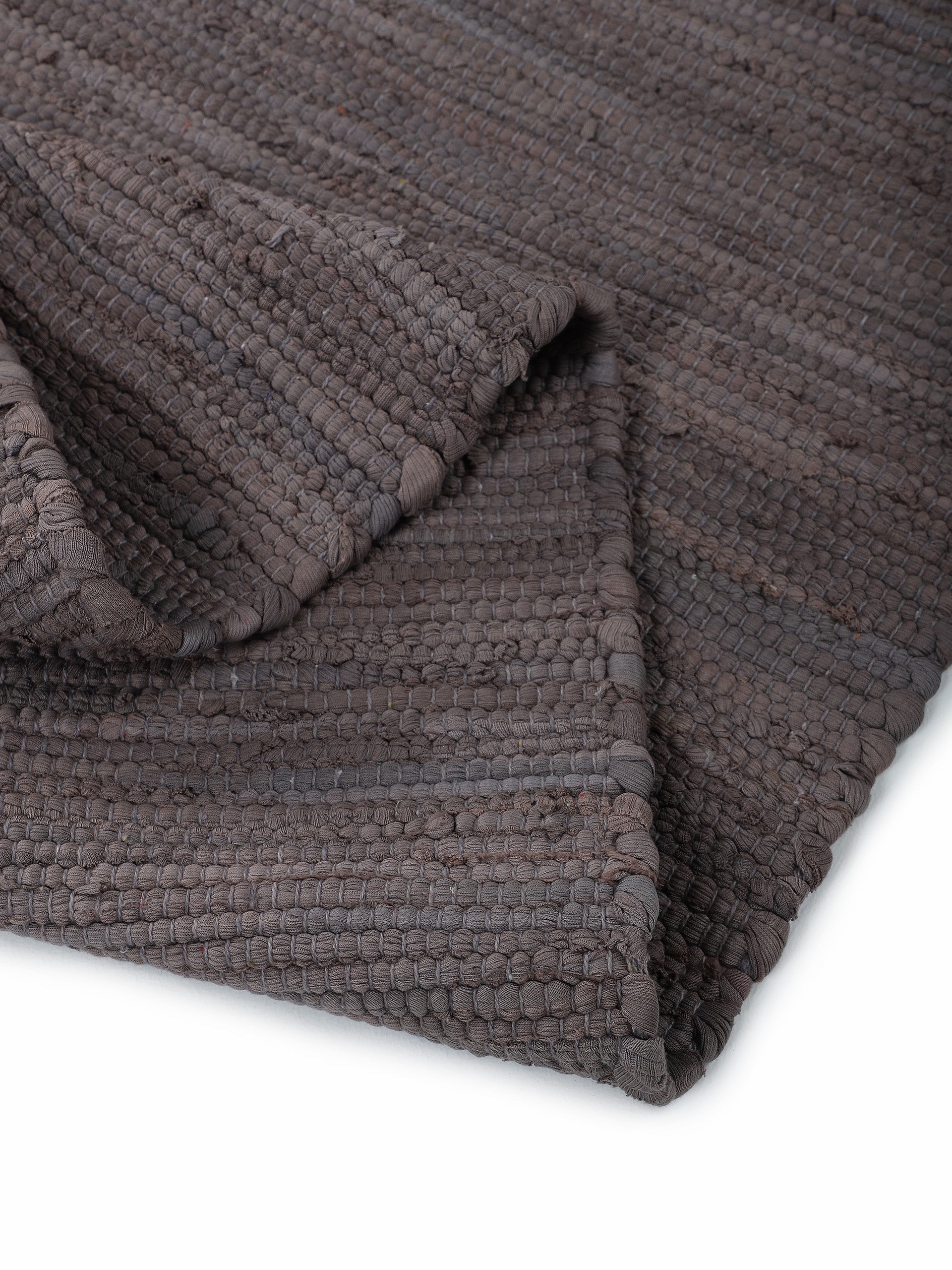 Kelim Chindi Uni Mauve in mauve aus baumwolle