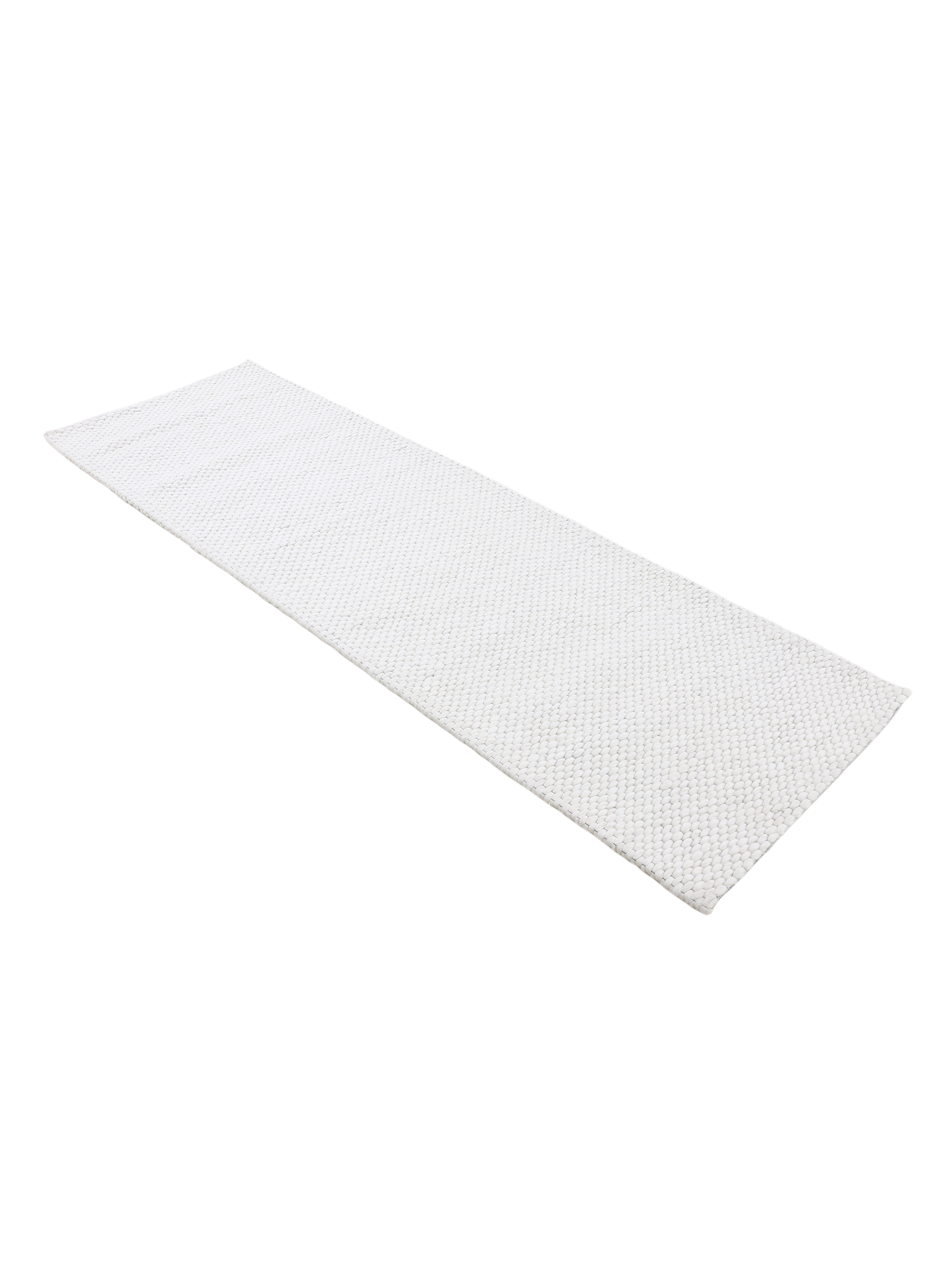 Wollteppich Sina Läufer Creme in creme aus wolle