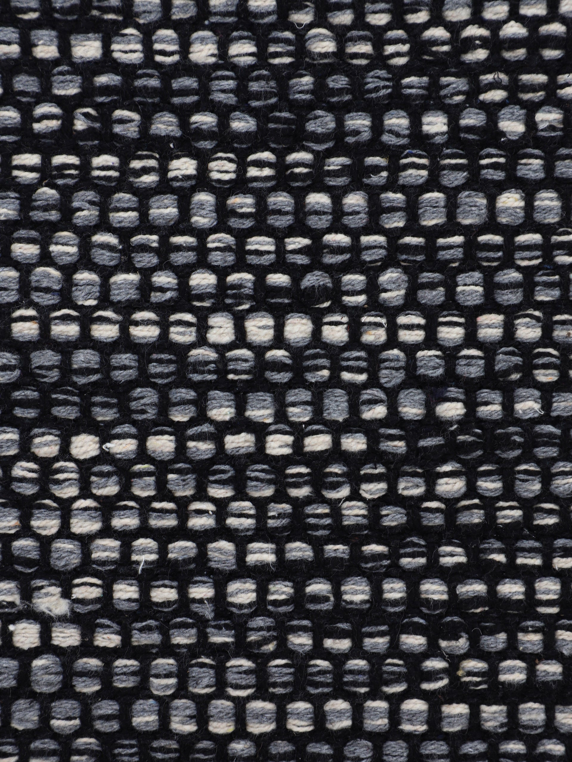 Flachgewebeteppich Kelim Mia Schwarz in schwarz aus baumwolle