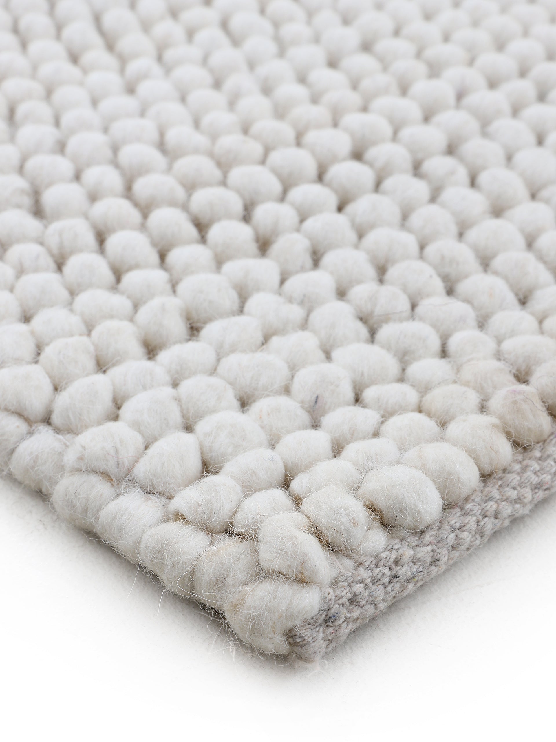 Wollteppich Calo Creme in creme aus wolle