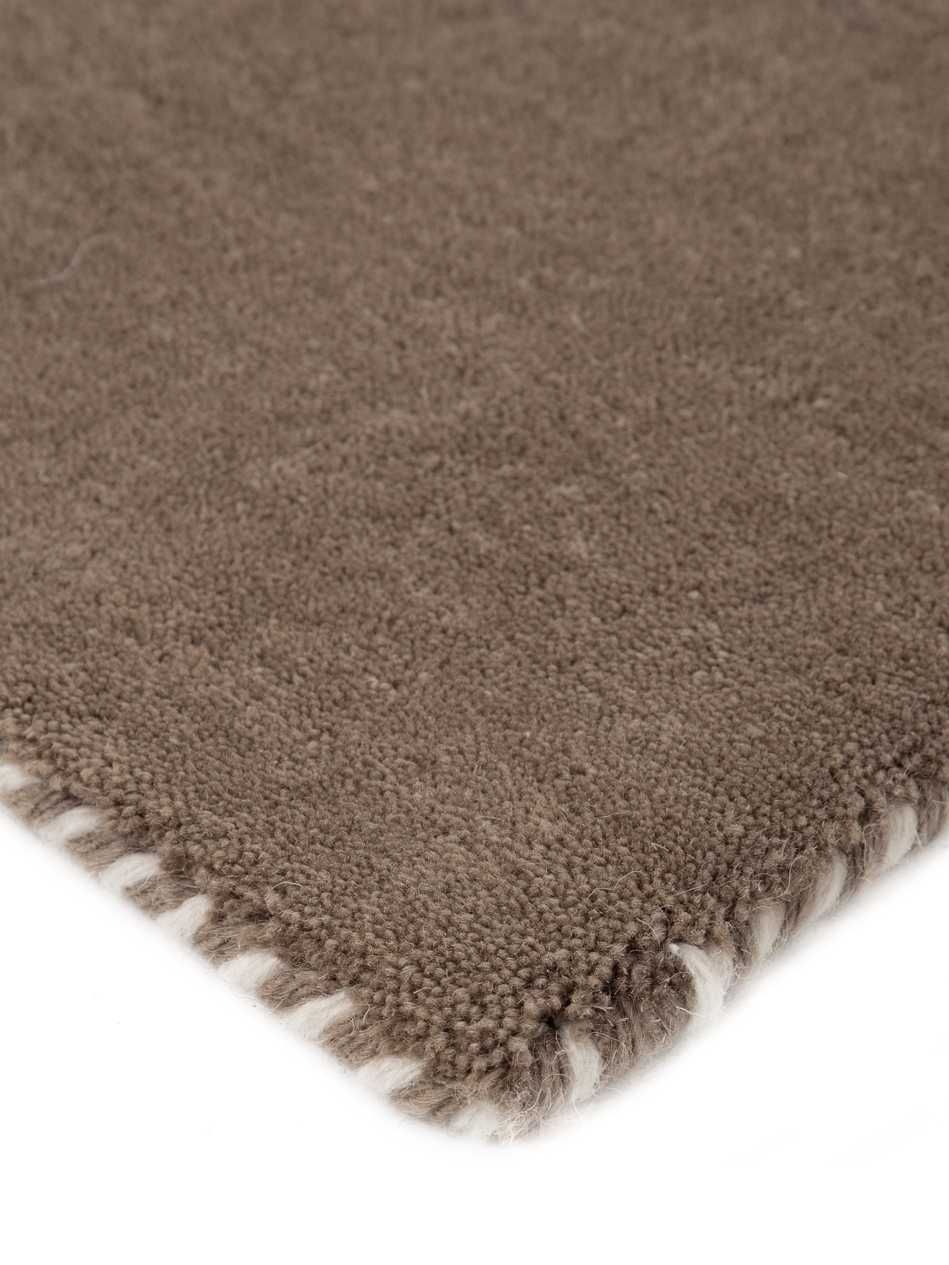 Wollteppich Gabbeh Lola Läufer Taupe aus Wolle