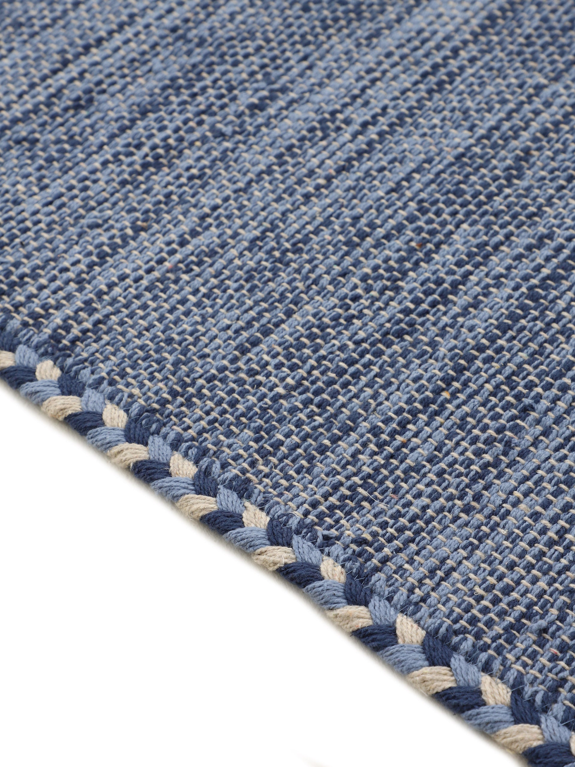 Flachgewebeteppich Kelim Azizi Läufer Blau in blau aus baumwolle