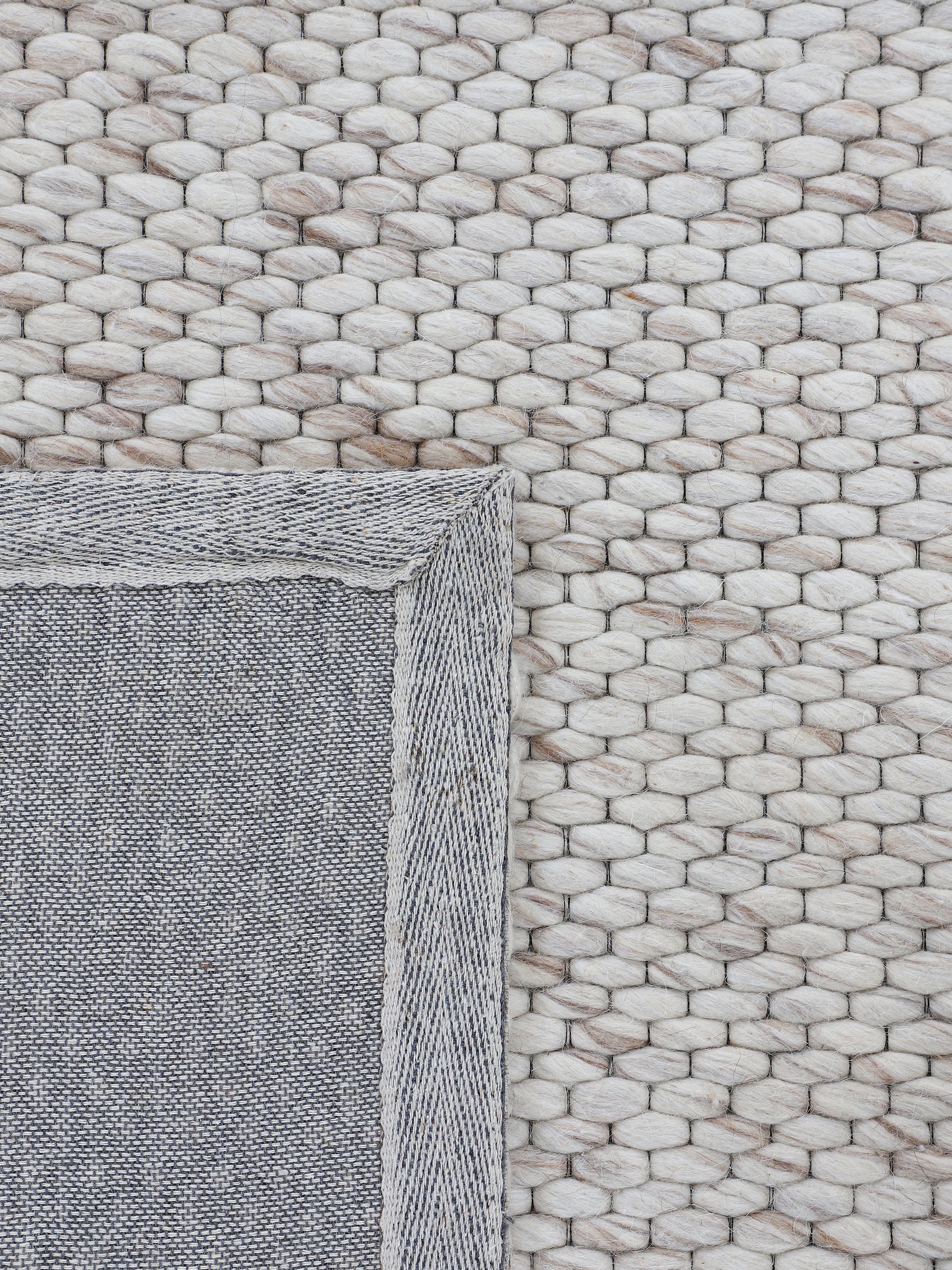 Wollteppich Sina Beige meliert in beige-meliert aus wolle