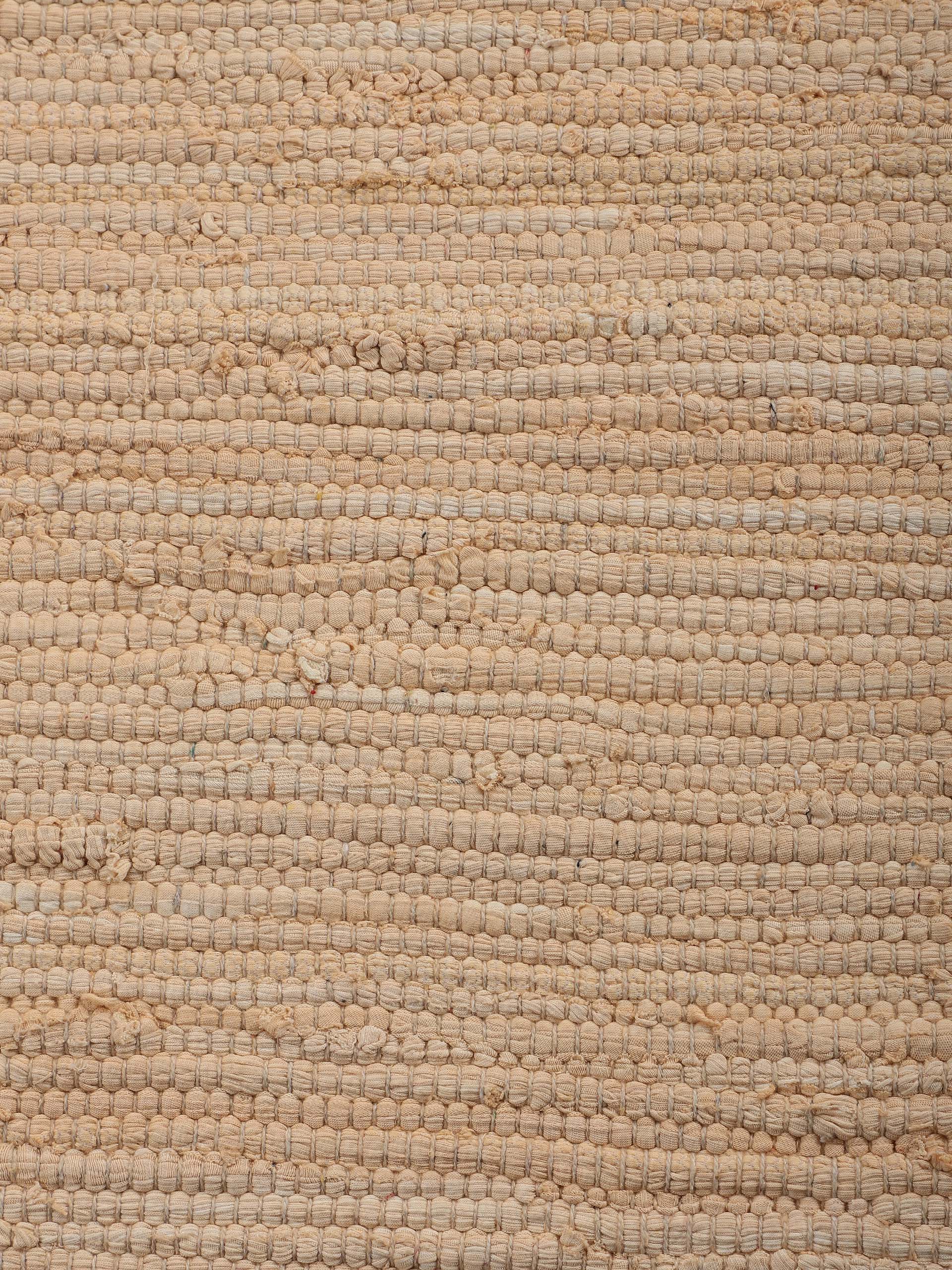 Kelim Chindi Uni Läufer Beige in beige aus baumwolle