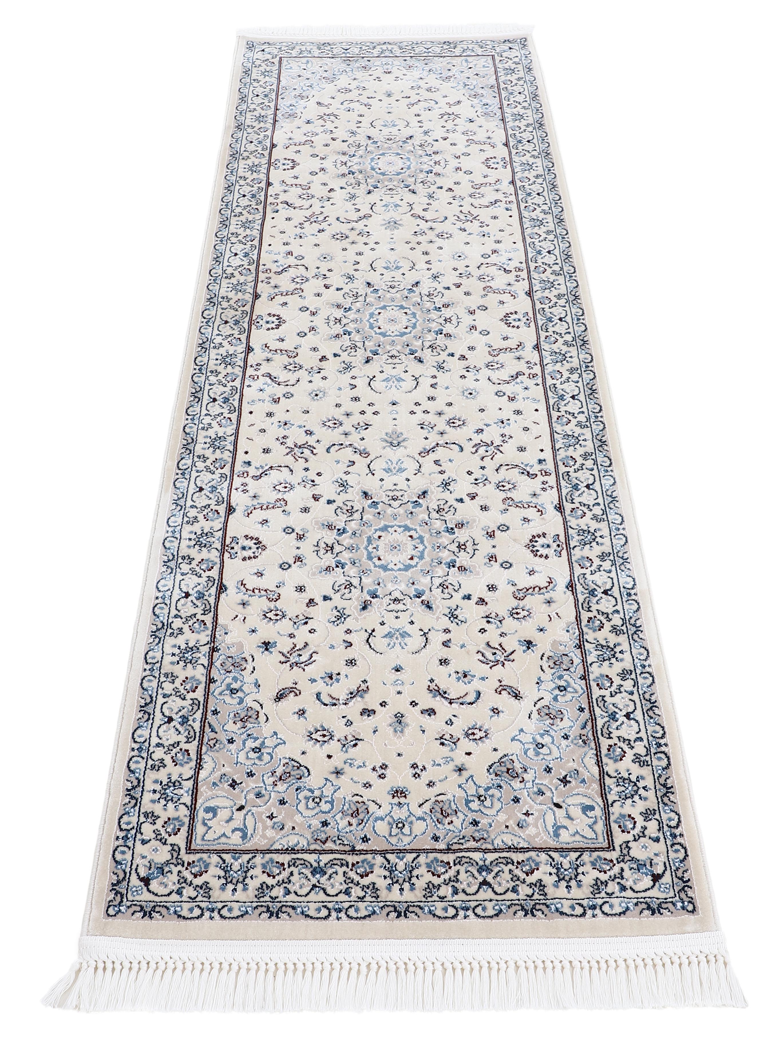 Teppich Nain Diane Läufer Creme in creme aus kunstfaser