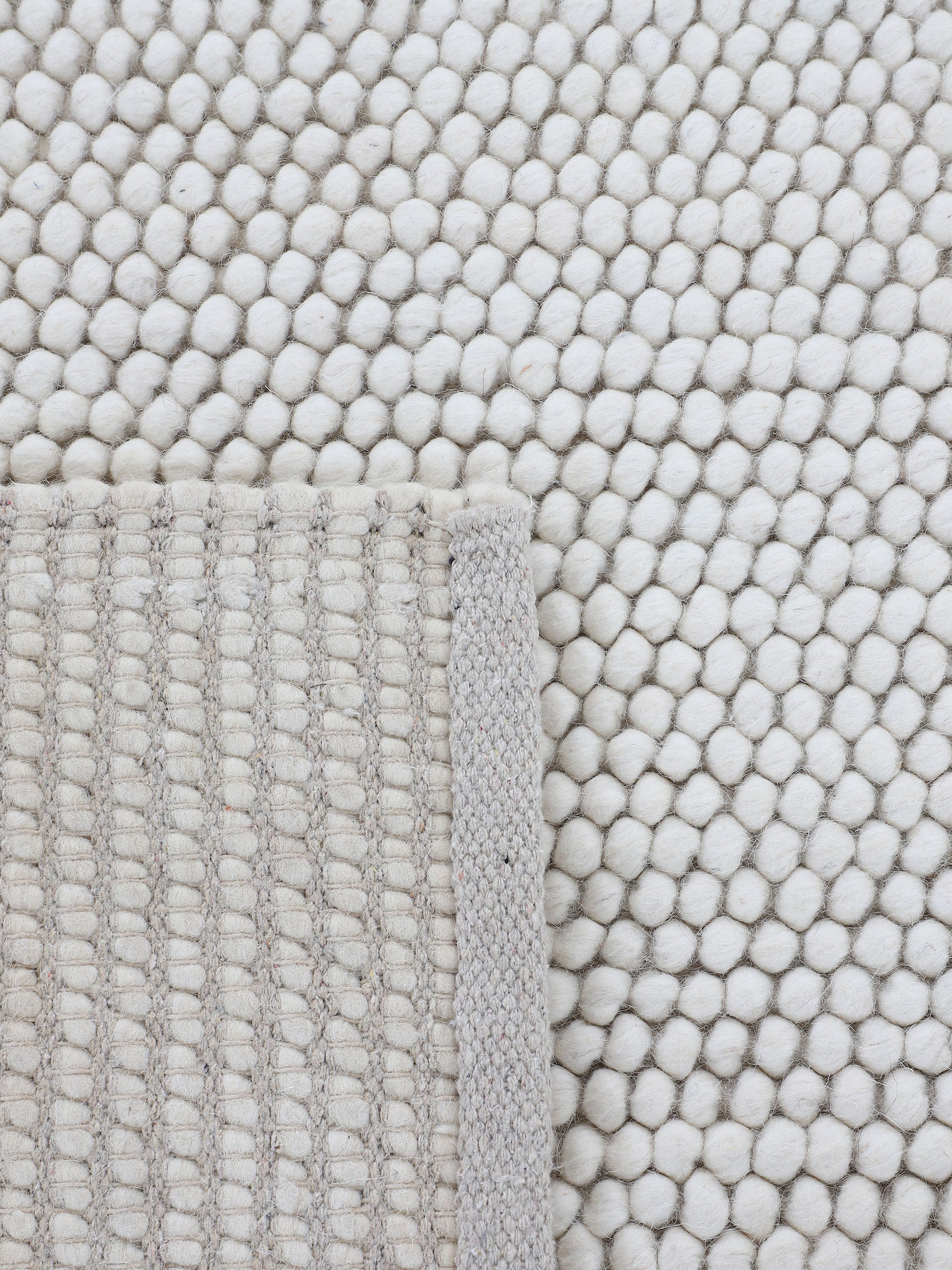 Wollteppich Calo Creme in creme aus wolle