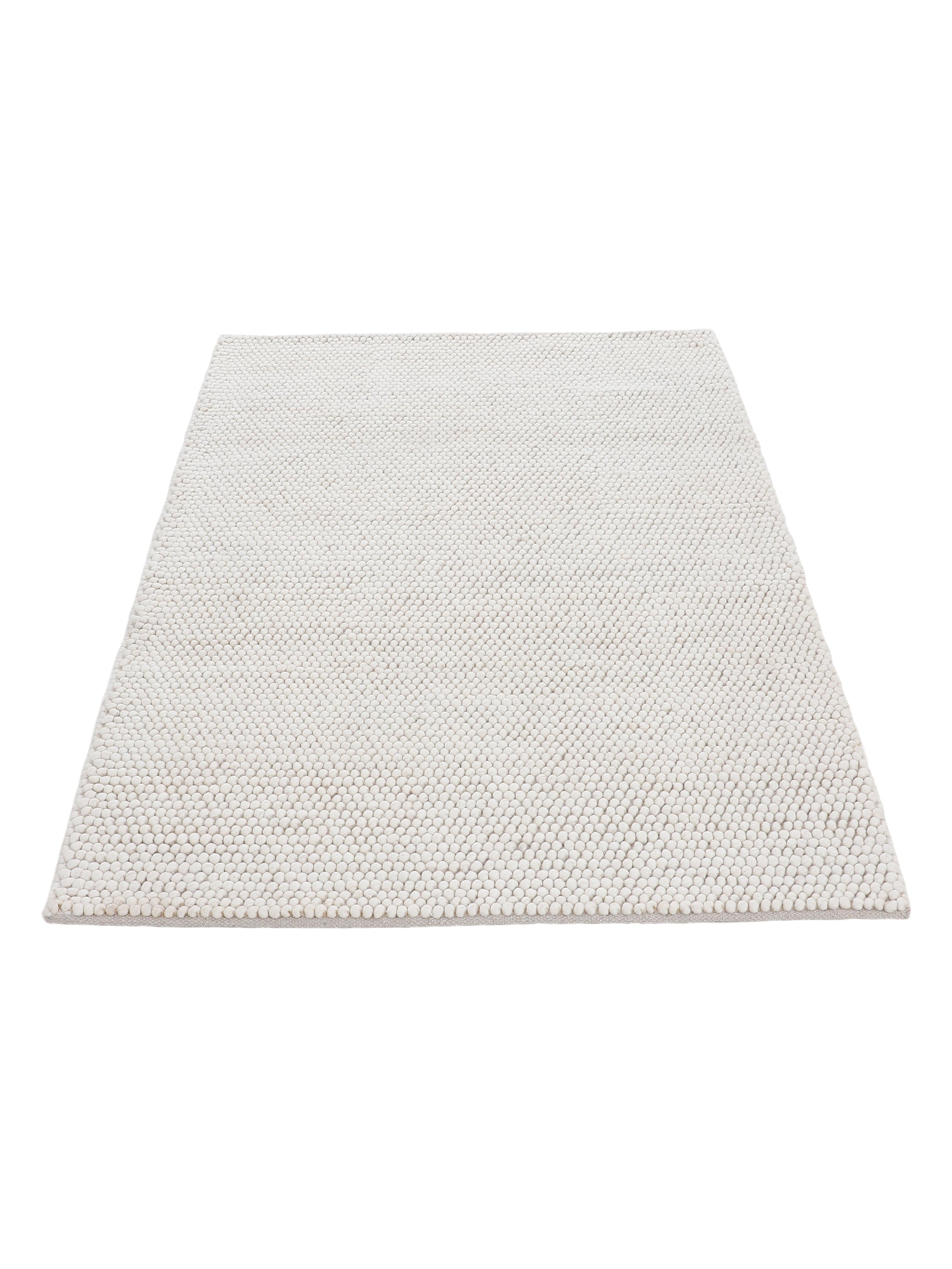 Wollteppich Calo Creme in creme aus wolle