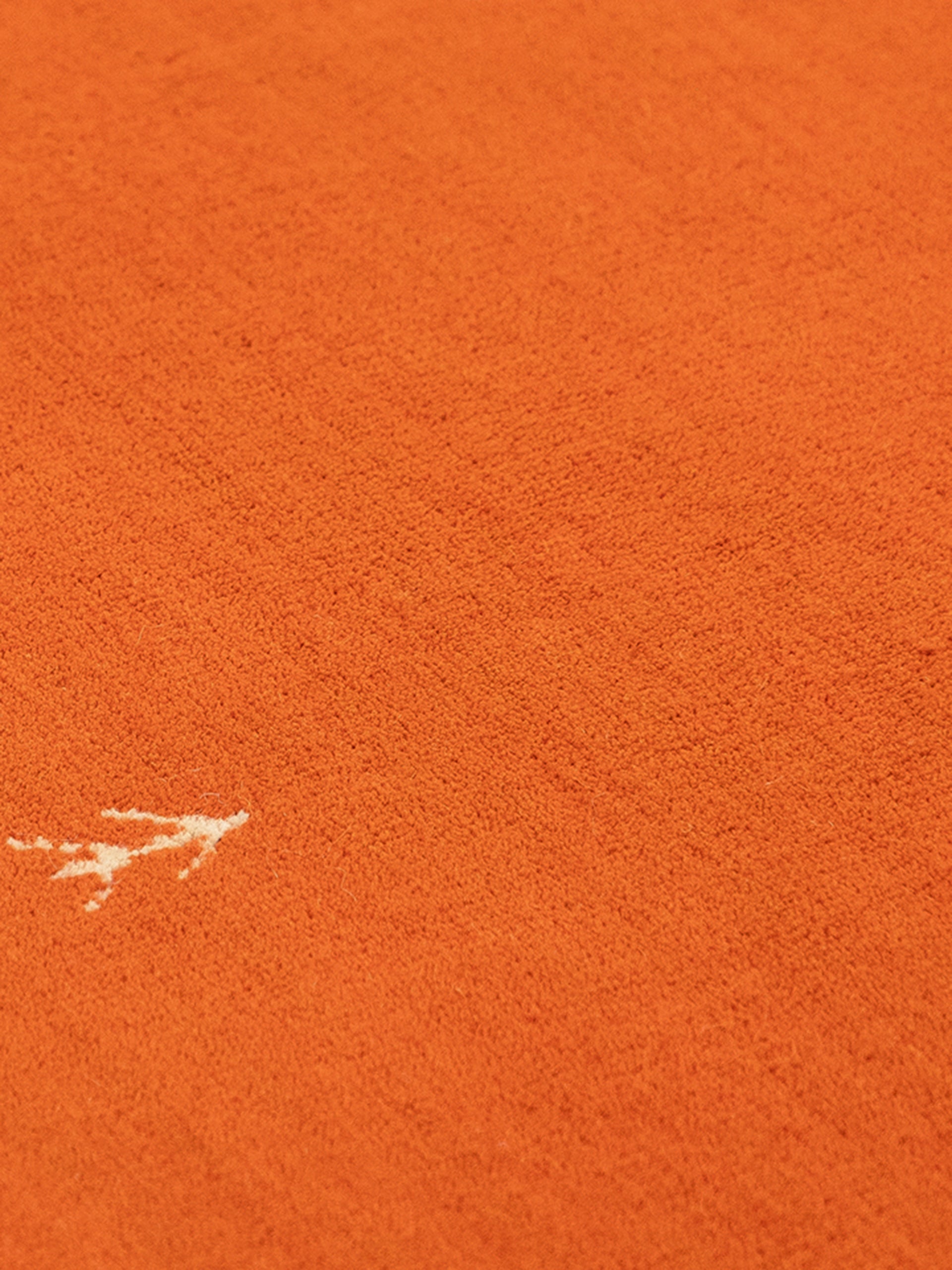 Wollteppich Gabbeh Uni Quadratisch Orange in orange aus wolle