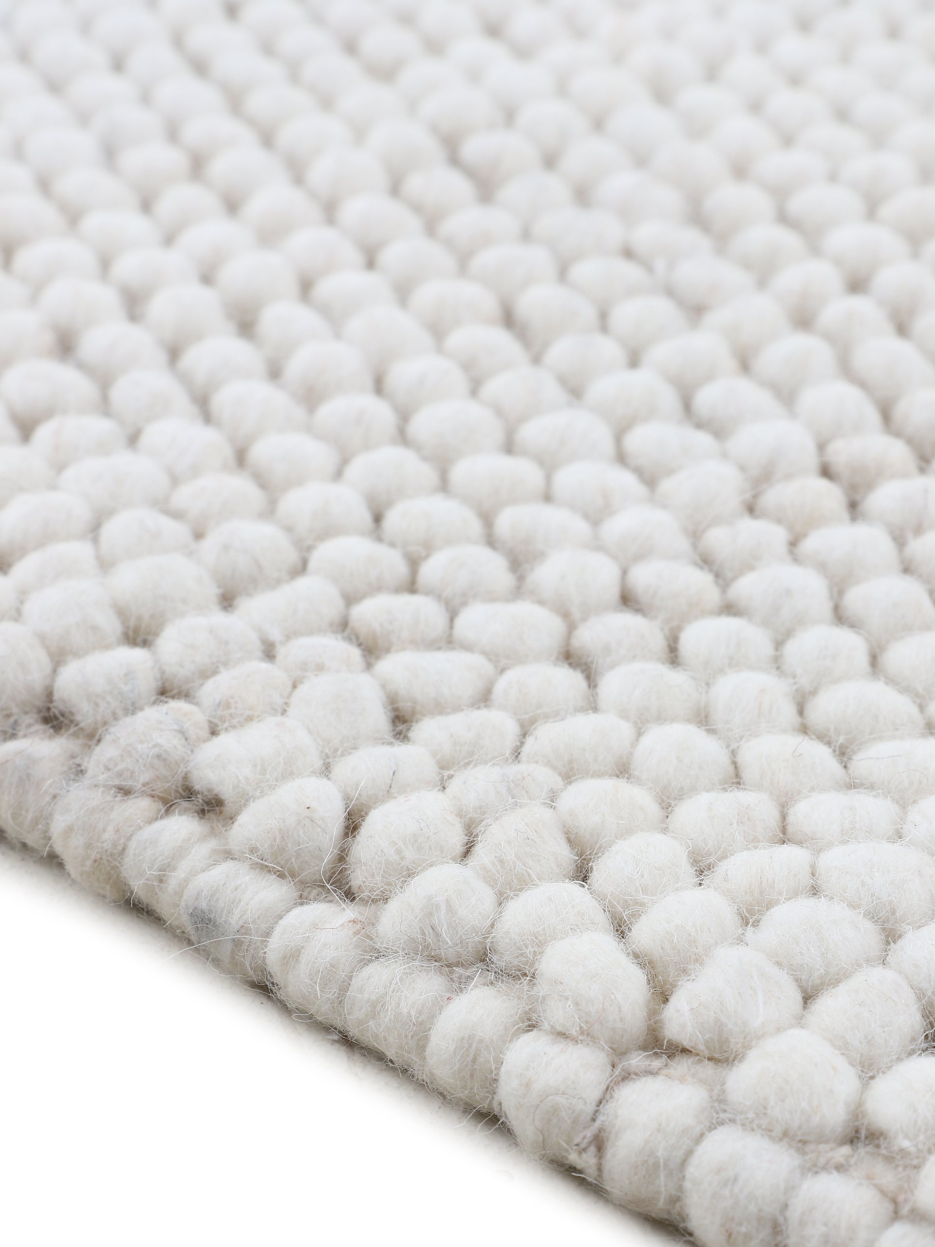 Wollteppich Calo Creme in creme aus wolle