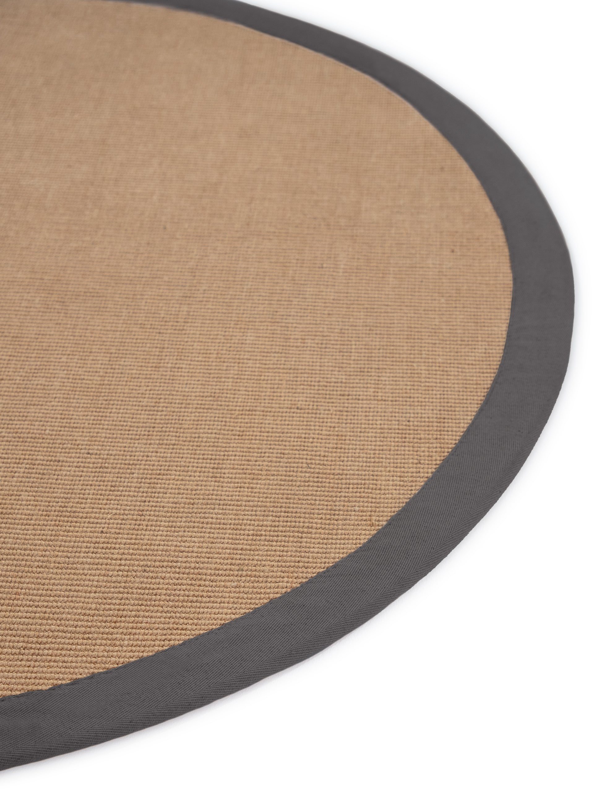 Sisalteppich Rund Grau aus Sisal/Jute