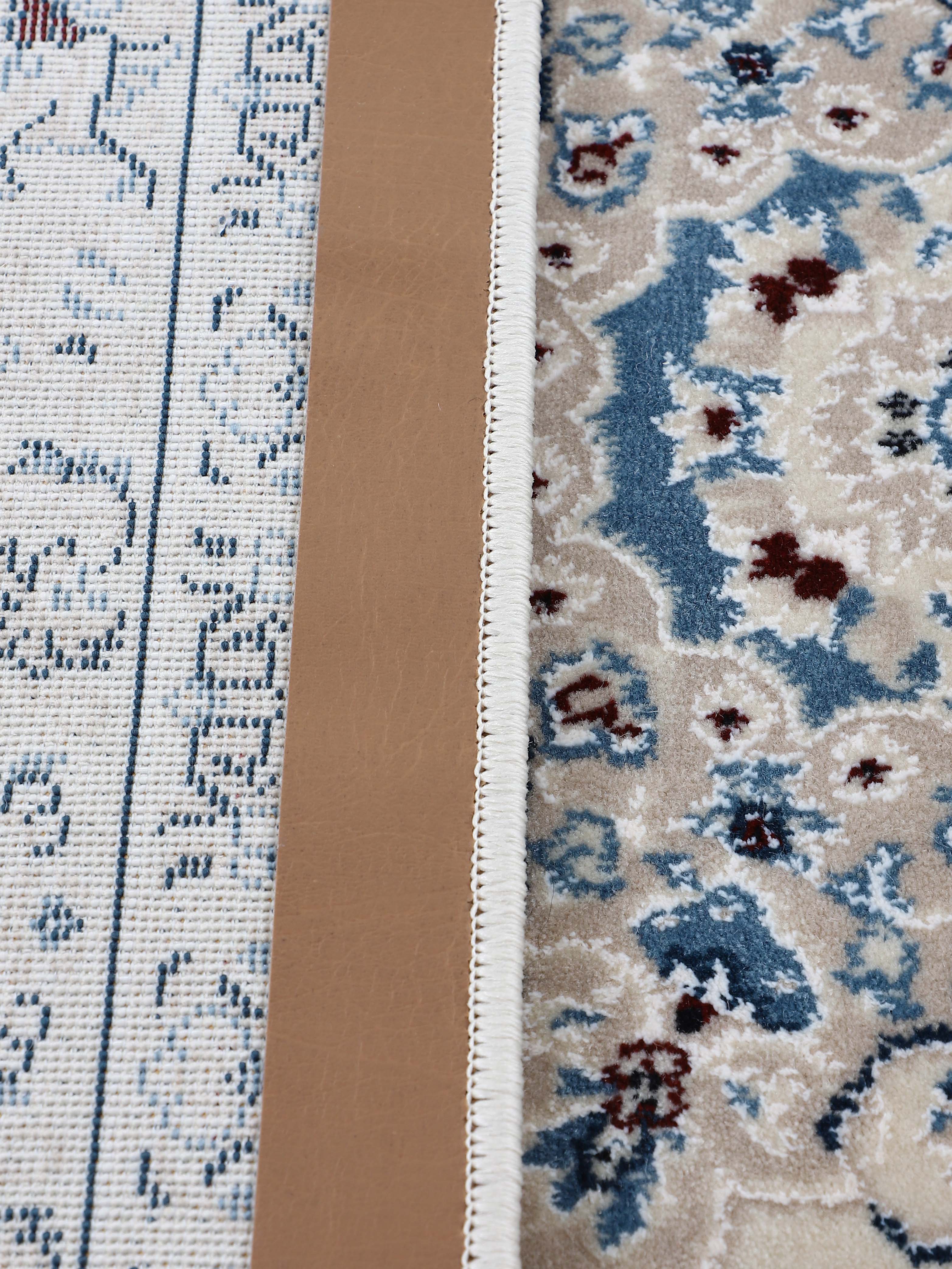 Teppich Nain Diane Rund Creme in creme aus kunstfaser