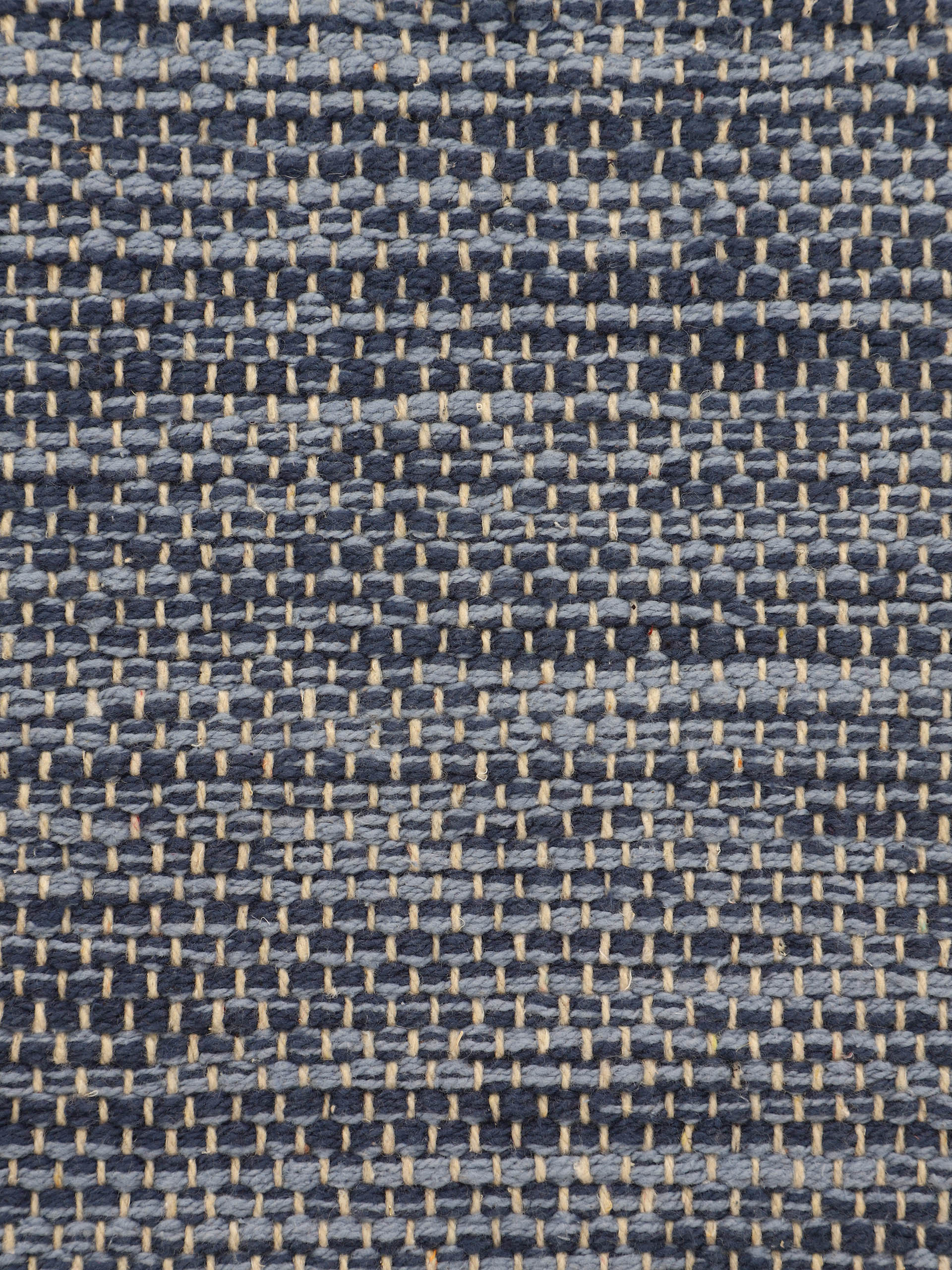 Flachgewebeteppich Kelim Azizi Blau aus Baumwolle
